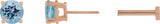 14K Gold Natural Aquamarine Round 4-Prong Lightweight Stud Earrings - Rose Gold