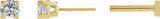 14K Gold Lab-Grown Diamond Round 4-Prong Lightweight Stud Earrings - Yellow Gold