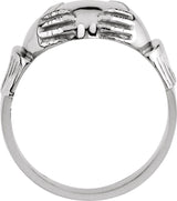 Platinum Claddagh Band (Style 9423) - view 4