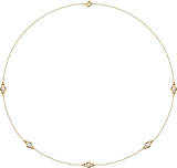 14K Gold Lab-Grown Diamond Bezel-Set Station Necklace - Yellow Gold