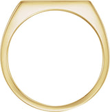 Men's 14K Gold Rectangle Signet Ring - Yellow Gold - view 2