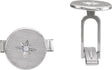 14K Gold Round Natural Diamond Star Cuff Links - White Gold
