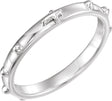 Men's Platinum Rosary Ring – 5mm