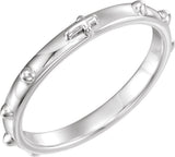 Men's Platinum Rosary Ring – 5mm