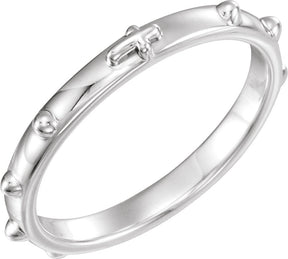 Men's Platinum Rosary Ring – 5mm