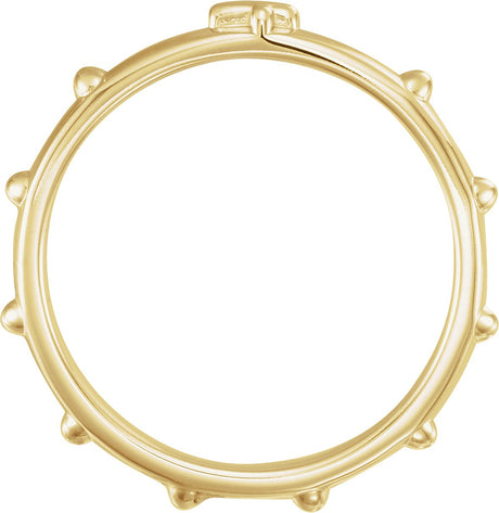 Men's 18K Gold Rosary Ring – 5mm - view 2