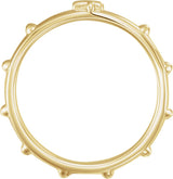 Men's 18K Gold Rosary Ring – 2.5mm–2.57mm - view 2