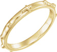 Men's 18K Gold Rosary Ring – 5mm