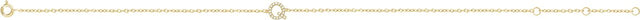 14K Gold Round Natural Diamond Initial Bracelet - Yellow Gold - view 2