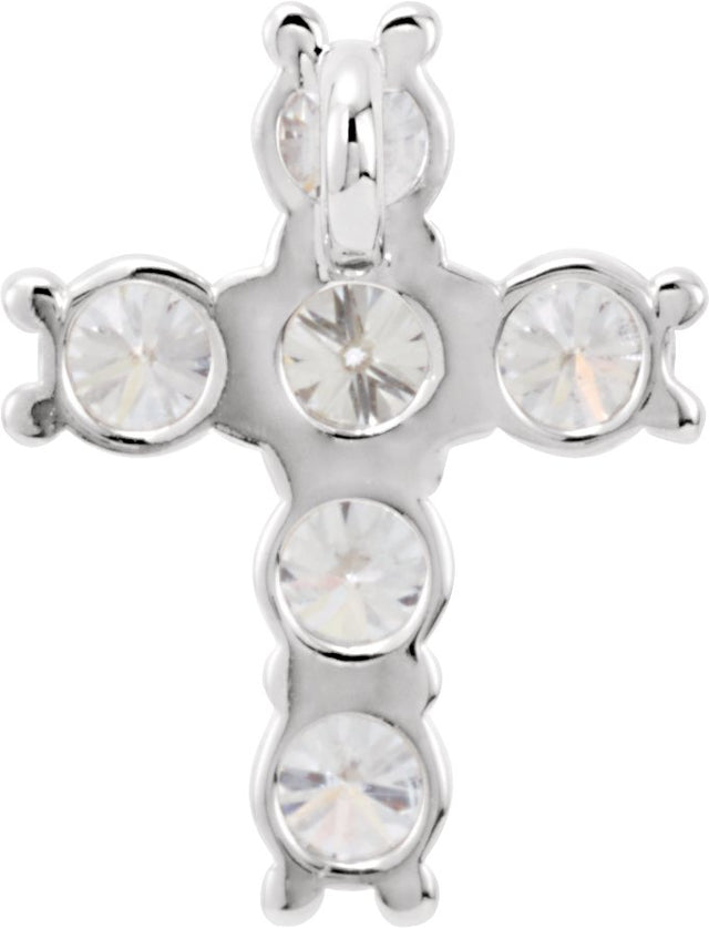 Platinum Round Natural Diamond Cross Necklace or Pendant – up to 1 3/8 CTW - view 3