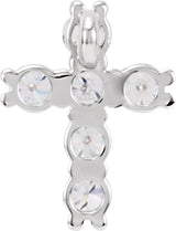 Platinum Round Natural Diamond Cross Necklace or Pendant – up to 1 3/8 CTW - view 3
