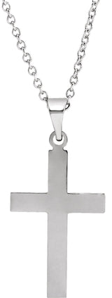 14K Gold Cross Necklace or Pendant IV - White Gold