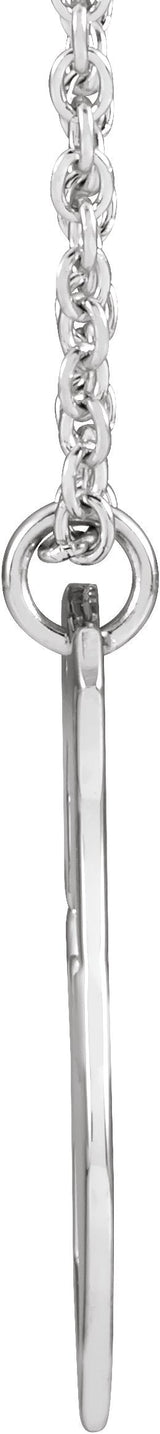 14K Gold Pierced Cross Shield Necklace or Pendant - White Gold - view 2