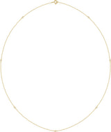 14K Gold Lab-Grown Diamond Bezel-Set Station Necklace - Yellow Gold