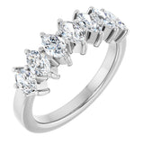 Platinum Lab-Grown Diamond Seven-Stone Anniversary Band