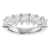 Platinum Lab-Grown Diamond Seven-Stone Anniversary Band - view 3