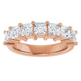 14K Gold Lab-Grown Diamond Seven-Stone Anniversary Band - Rose Gold - view 3