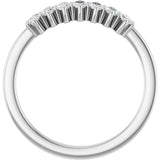 Platinum Lab-Grown Diamond Seven-Stone Anniversary Band - view 2