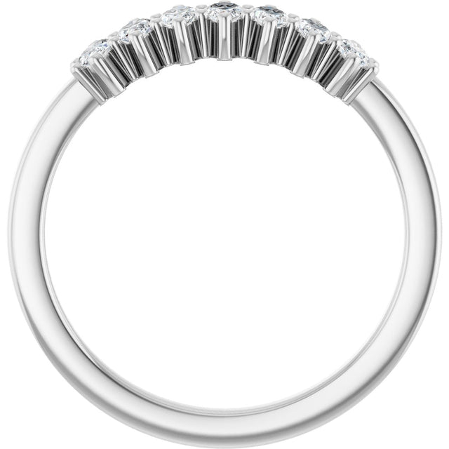 Platinum Lab-Grown Diamond Seven-Stone Anniversary Band - view 2