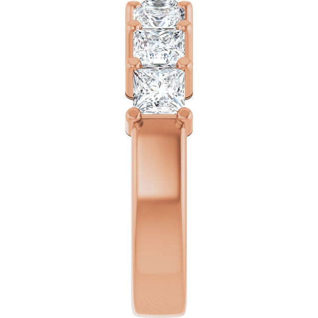 14K Gold Lab-Grown Diamond Seven-Stone Anniversary Band - Rose Gold - view 4