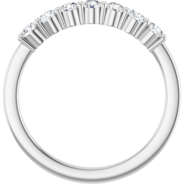 Platinum Lab-Grown Diamond Seven-Stone Anniversary Band - view 2