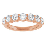 14K Gold Lab-Grown Diamond Seven-Stone Anniversary Band - Rose Gold - view 3