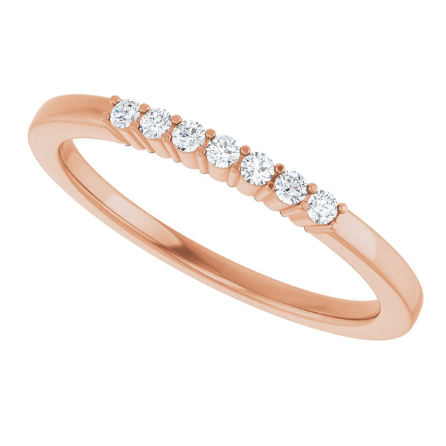 14K Gold Lab-Grown Diamond Seven-Stone Anniversary Band - Rose Gold - view 5