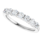 Platinum Natural Diamond Seven-Stone Anniversary Band - view 5