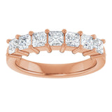 14K Gold Lab-Grown Diamond Seven-Stone Anniversary Band - Rose Gold - view 3