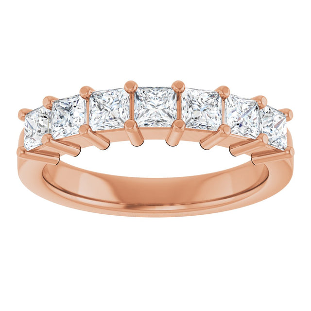 14K Gold Lab-Grown Diamond Seven-Stone Anniversary Band - Rose Gold - view 3