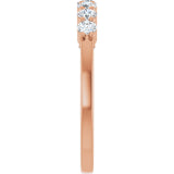 14K Gold Lab-Grown Diamond Seven-Stone Anniversary Band - Rose Gold - view 4