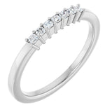 14K Gold Lab-Grown Diamond Seven-Stone Anniversary Band - White Gold