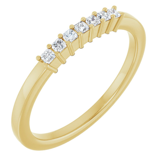 14K Gold Lab-Grown Diamond Seven-Stone Anniversary Band - Yellow Gold