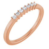 14K Gold Lab-Grown Diamond Seven-Stone Anniversary Band - Rose Gold
