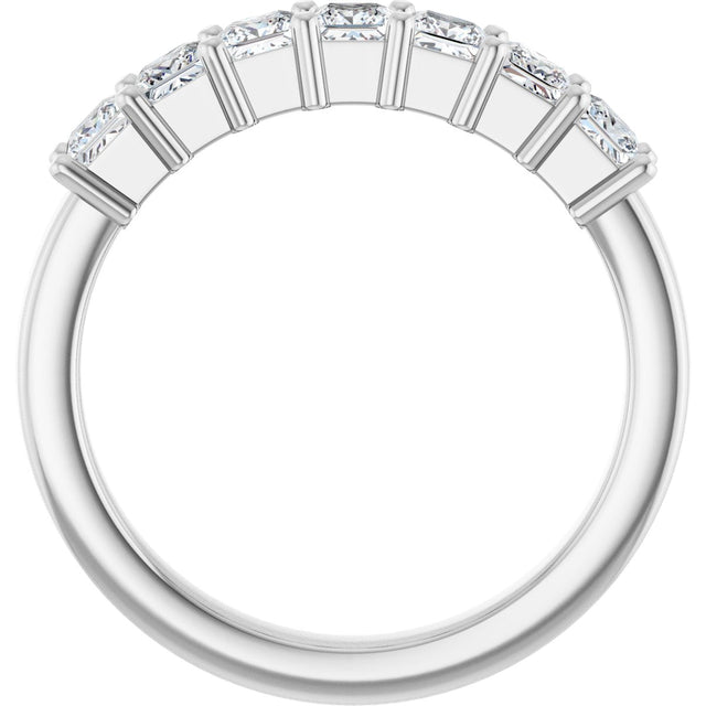 Platinum Lab-Grown Diamond Seven-Stone Anniversary Band - view 2