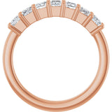 14K Gold Lab-Grown Diamond Seven-Stone Anniversary Band - Rose Gold - view 2