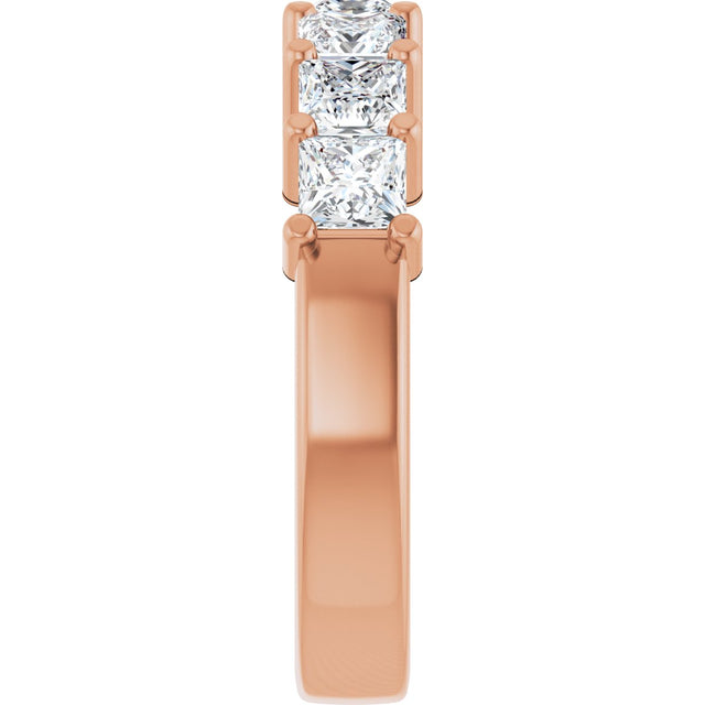 14K Gold Lab-Grown Diamond Seven-Stone Anniversary Band - Rose Gold - view 4