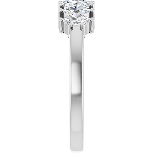 Platinum Lab-Grown Diamond Seven-Stone Anniversary Band - view 4