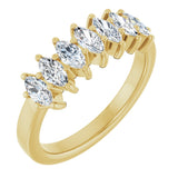 14K Gold Lab-Grown Diamond Seven-Stone Anniversary Band - Yellow Gold