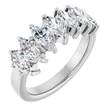 Platinum Lab-Grown Diamond Seven-Stone Anniversary Band