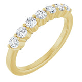 14K Gold Natural Diamond Seven-Stone Anniversary Band - Yellow Gold