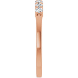 14K Gold Lab-Grown Diamond Seven-Stone Anniversary Band - Rose Gold - view 4
