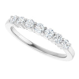Platinum Lab-Grown Diamond Seven-Stone Anniversary Band - view 5
