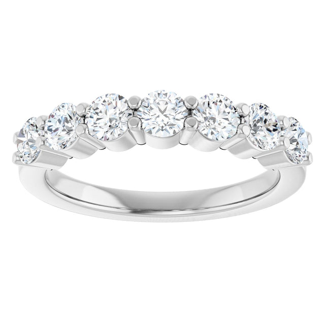 Platinum Lab-Grown Diamond Seven-Stone Anniversary Band - view 3