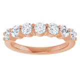 14K Gold Lab-Grown Diamond Seven-Stone Anniversary Band - Rose Gold - view 3