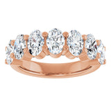 14K Gold Lab-Grown Diamond Seven-Stone Anniversary Band - Rose Gold - view 3