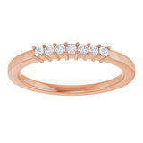 14K Gold Lab-Grown Diamond Seven-Stone Anniversary Band - Rose Gold - view 3