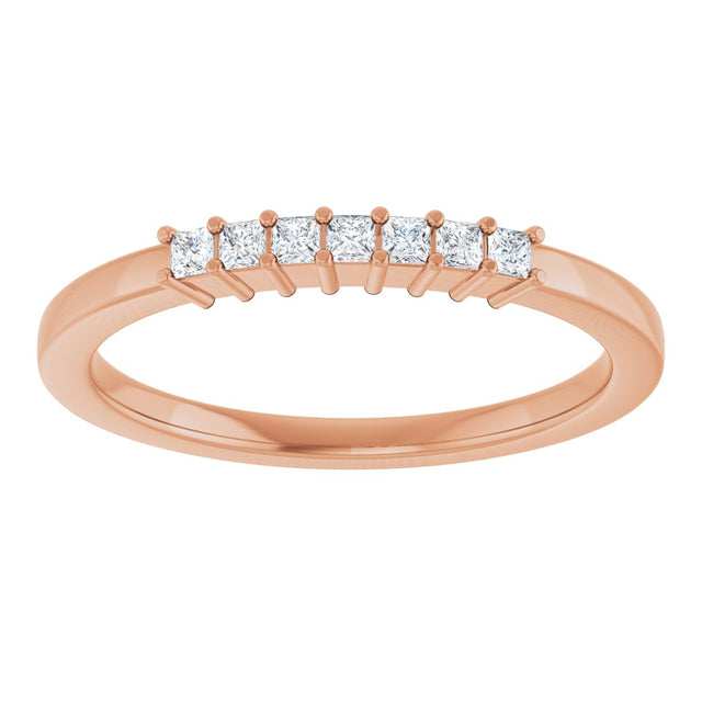 14K Gold Lab-Grown Diamond Seven-Stone Anniversary Band - Rose Gold - view 3