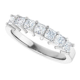 Platinum Lab-Grown Diamond Seven-Stone Anniversary Band - view 5