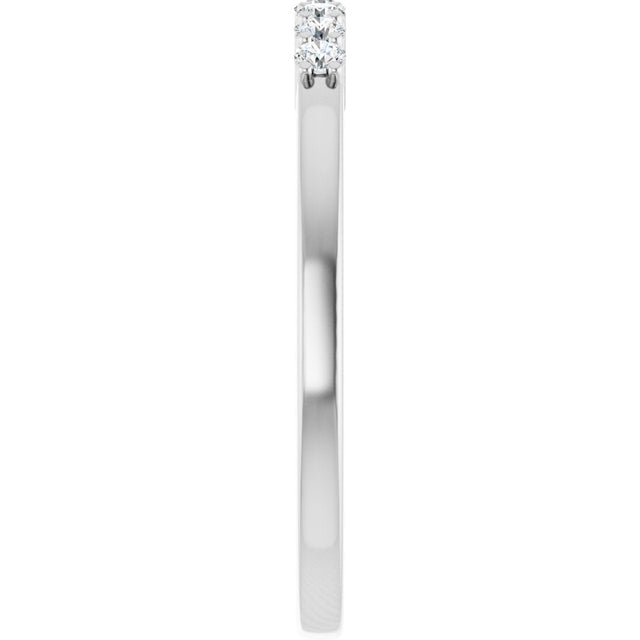 Platinum Lab-Grown Diamond Seven-Stone Anniversary Band - view 4